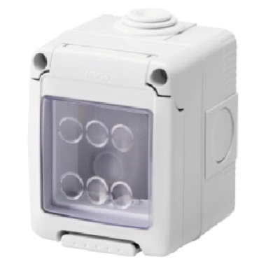 CONTENITORE 2 POSTI ORIZZONTALE STAGNO IP 55 - GEWISS GW27042 product photo Photo 01 3XL