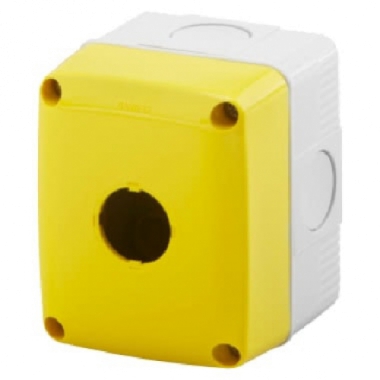 CONTENITORE 1 POSIZIONI PULSANTI D.22 COPERCHIO GIALLO - GEWISS GW27111 product photo Photo 01 3XL