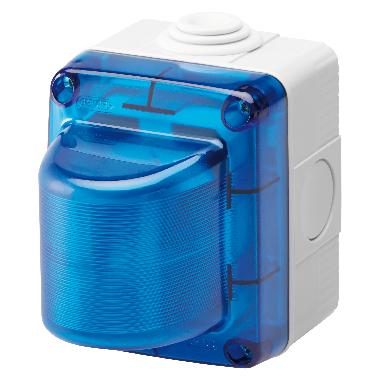 SPIA DI SEGNALAZIONE STAGNA - 15W - 230V - DIFFUSORE AZZURRO - IP55 - GRIGIO RAL 7035 - GEWISS GW27419 product photo Photo 01 3XL