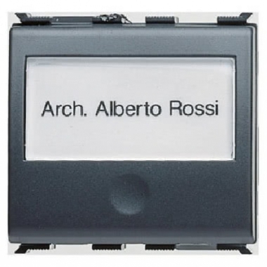 PULSANTE CON TARGA PORTANOME ILLUMINABILE - GEWISS GW30038 product photo Photo 01 3XL