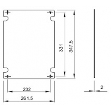 PIASTRA DI FONDO IN LAMIERA ZINCATA QUADRO 319X396 - GEWISS GW44638 product photo Photo 02 3XL