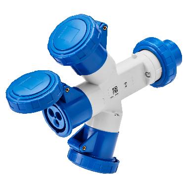 MOLTIPL.ST.3U 2P+T 16A 230V 6H - GEWISS GW64024 product photo Photo 01 3XL