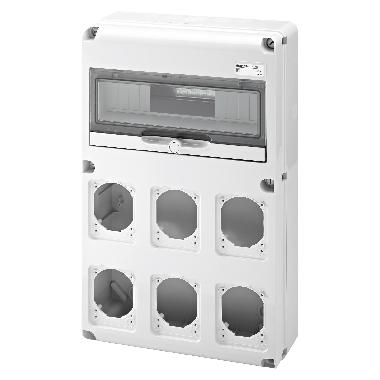 Q-DIN 14M 6FLANGE PR.16/32A IP65 - GEWISS GW68008N product photo Photo 01 3XL