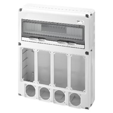 Q-DIN 20M.4 FL.PR.BL.VR.SBF,4FL.16A IP65 - GEWISS GW68015N - GEWISS GW68015N product photo Photo 01 3XL