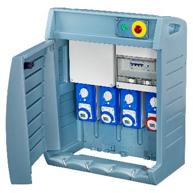 Q-BOX 4 - CON SPINA FISSA - CABLATO - CBF - 3 2P+T 16A + 1 3P+T 16A - IP55 - GEWISS GW68481F product photo Photo 01 3XL