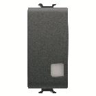 DEVIATORE 1M 1P 16AX ILL.SEGN.NERO - GEWISS GW12053 product photo