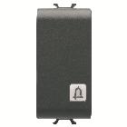 PULSANTE 1M 1P NA 16A CAMPANELLO NERO - GEWISS GW12153 - GEWISS GW12153 - GEWISS GW12153 product photo