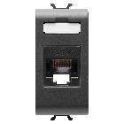 CONNETTORE RJ45 1M CAT.6 UTP NERO - GEWISS GW12423 - GEWISS GW12423 - GEWISS GW12423 product photo