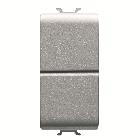 PULSANTE UNIP.DOPPIO NA 16A TITANIO - GEWISS GW14141 - GEWISS GW14141 - GEWISS GW14141 product photo