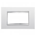 PLACCA LUX - IN TECNOPOLIMERO - 4 POSTI - BIANCO LATTE - CHORUS - GEWISS GW16204TB product photo