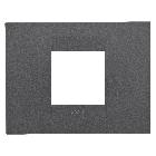 Placca geo - in tecnopolimero verniciato - 2 posti - nero satinato - chorus - GEWISS GW16402VN product photo