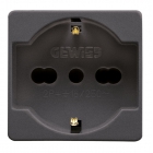 PRESA 2P+T 16A BIV.STANDARD .ITALIANO/TEDESCO.SYSTEM NERA - GEWISS GW21246 product photo