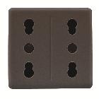 PRESA MULTIPLA 2P+T 16A BIV.ST.ITA.SY/BK - GEWISS GW21291 - GEWISS GW21291 - GEWISS GW21291 product photo