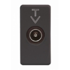 PRESA TV PASSANTE ATT.10DB CONNETTORE IEC MASCHIO 9,5MM SYSTEM BLACK - GEWISS GW21382 product photo