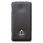 PULSANTE 1P NA 10A CAMPANELLO SY/BK - GEWISS GW21512 - GEWISS GW21512 - GEWISS GW21512 product photo