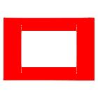 PLACCA 3P ROSSO GERANIO SYSTEM VIRNA - GEWISS GW22123 - GEWISS GW22123 product photo