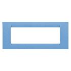 PLACCA VIRNA - IN TECNOPOLIMERO FINITURA LUCIDA - 6 POSTI - AZZURRO CIELO - SYSTEM - GEWISS GW22166 product photo