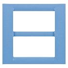 PLACCA VIRNA - IN TECNOPOLIMERO FINITURA LUCIDA - 8 POSTI (4+4 SOVRAPPOSTI) - AZZURRO CIELO - SYSTEM - GEWISS GW22167 product photo