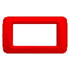 PLACCA 4 POS.ROSSO GERANIO TOP SYSTEM - GEWISS GW22524 - GEWISS GW22524 - GEWISS GW22524 product photo