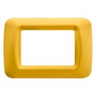 PLACCA 3 POS.GIALLO MAIS TOP SYSTEM - GEWISS GW22583 product photo