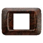 PLACCA TOP SYSTEM - IN TECNOPOLIMERO - 2 POSTI - RADICA INGLESE - SYSTEM - GEWISS GW22672 product photo