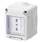 PRESA STD ITA.2P+T 16A BIV.STAGNA - GEWISS GW27841 - GEWISS GW27841 - GEWISS GW27841 product photo