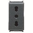 PRESA - STANDARD ITALIANO CON SCHERMI - 250V - 2P+T 16A BIVALENTE - P17- 11 - 1 MODULO - PLAYBUS - GEWISS GW30203 product photo