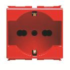 PRESA 2P+T 16A BIV.ST.ITALIANO/TED.ROSSA - GEWISS GW30214 - GEWISS GW30214 - GEWISS GW30214 product photo