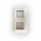 PLACCA IN TECNOPOLIMERO FINITURA SATINATA DOPPIA BIANCO NUVOLA ECO 60 - GEWISS GW34812 product photo