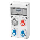 Q-DIN 10 ASD:3PR.IEC309,1PR.CIV.IP44 - GEWISS GW68202N - GEWISS GW68202N - GEWISS GW68202N product photo