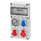 Q-DIN 10 ASD:3PR.IEC309, 1PR.CIV.IP44 - GEWISS GW68228N - GEWISS GW68228N - GEWISS GW68228N product photo