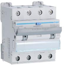 DIFF MAGN 4P 300MA AC 32A 10KA C 4M - HAGER AFQ482H - HAGER AFQ482H product photo