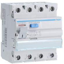 INTERRUTTORE DIFFERENZIALE ACC. 4P 30 MA 63A 4M - HAGER CDC463H product photo