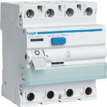 INT.DIFF.PURO 4P 40A 0.03A A HI 4M - HAGER CDH440H - HAGER CDH440H - HAGER CDH440H product photo