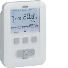 CRONOTERMOSTATO DIGITALE 3 PARETE SETTIMANALE 2 FILI BATTERIA - HAGER EK520 product photo