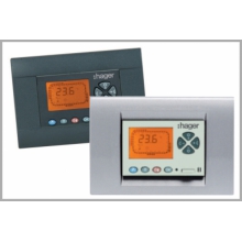 CRONOTERMOSTATO INCASSO BIANCO ILLUMINATO MULTIPOTENZA SETTIMANALE COM E/I ING TEL - HAGER EK539B product photo