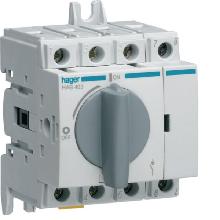 INT.MAN.SEZIONATORI 4P 32A 3.5M - HAGER HAB403 - HAGER HAB403 product photo