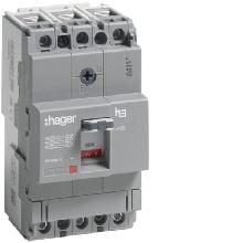 INTERR AUTOM X160 3P 18KA 80A SGANC TM - HAGER HDA080L - HAGER HDA080L product photo