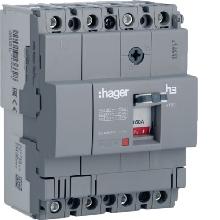 INTERRUTTORE AUTOMATICO X160 4P 18KA 160A SGANC TM - HAGER HDA161L product photo