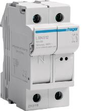PORTAFUSIBILE 10X38 1P + N 2M - HAGER LSN512 - HAGER LSN512 - HAGER LSN512 product photo