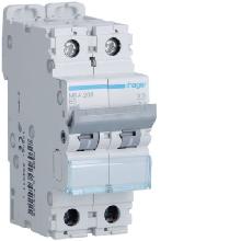 Interruttore automatico2p 10a 6 ka b 2m - HAGER MBA206 product photo
