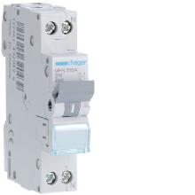 INTERR. AUTOM.1P+N 16A 4.5KA B 1M - HAGER MHN516A - HAGER MHN516A product photo
