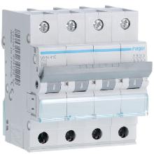 INTERRUTTORE AUTOMATICO 4P 10A 4.5KA C 4M - HAGER MYN410 product photo