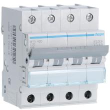 -INTERRUTTORE AUTOMATICO 4P 20A 4.5KA C 4M - HAGER MYN420 product photo
