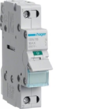 INTERRUTTORE SEZIONATORE DA QUADRO 1 POLO 16A 1 MODULO - HAGER SBN116 product photo