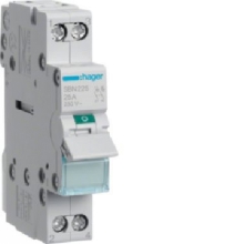 INTERRUTTORE SEZIONATORE DA QUADRO 2 POLI 25 A 1 MODULO - HAGER SBN225 product photo