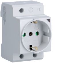 PRESA 2X10A+T SCHUKO C/SEGN.PRES.TENS.2.5M - HAGER SN110 product photo