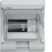 VECTOR IP65 PARETE 1X18 MODULO PORTA TRASPARENTE - HAGER VE118G product photo