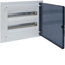 GOLF IP40 CENTRALINO INCASSO 36M 2X18 PORTA TRASPARENTE - HAGER VF218TG product photo