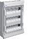 VECTOR IP65 PARETE 3X18 MODULO PORTA TRASPARENTE - HAGER VE318G product photo Photo 01 2XS